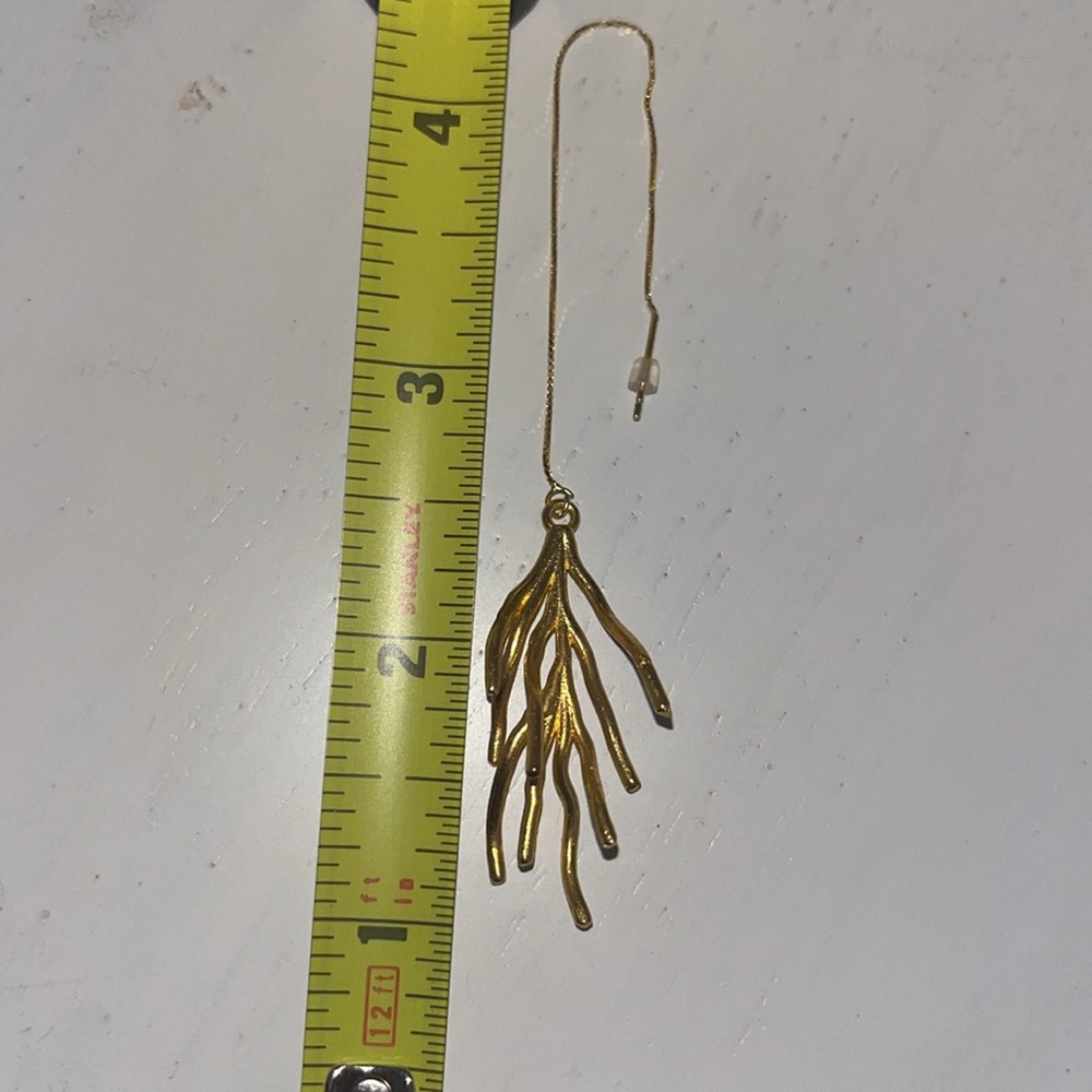 Unique Artisan Dangling Thread Earrings - image 5